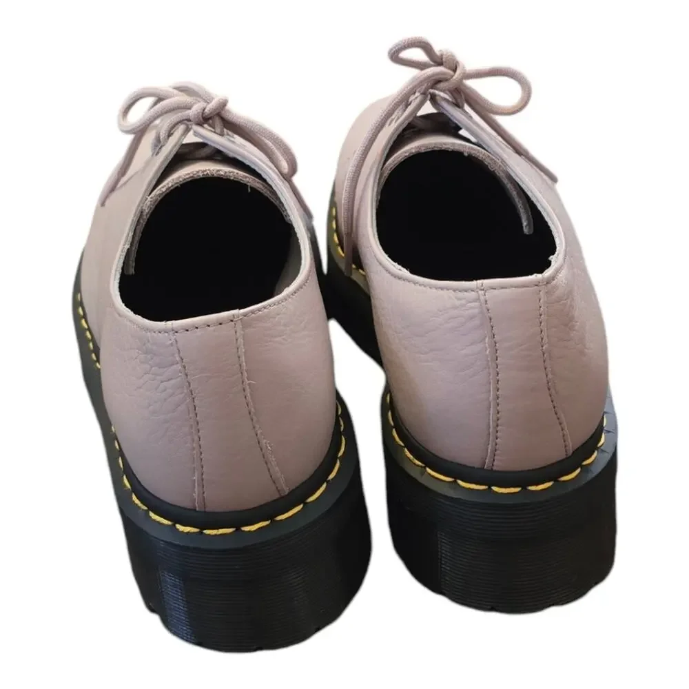 Dr. Martens 1461 Quad leather derby Platform Oxfords Beige Men's Shoes Size 10 - Picture 4 of 12